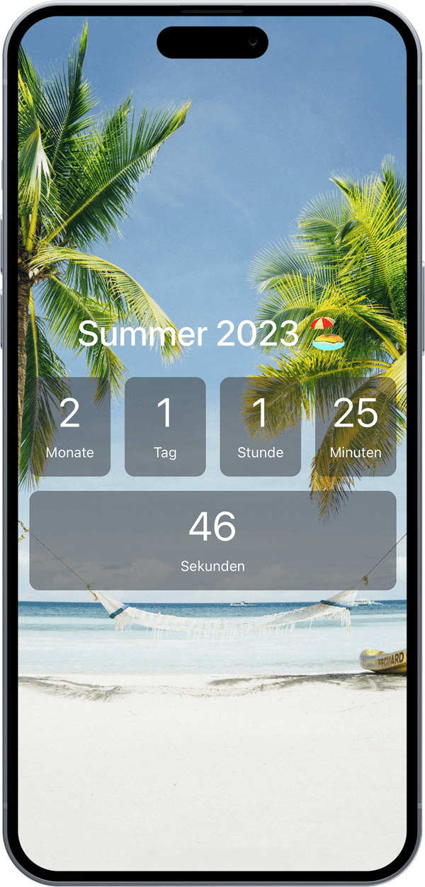 Screenshot 1
          Urlaubscountdown - Countdown zum Urlaub
